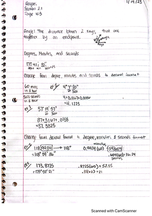 Trig Section 2.3 - Math 1316 - Studocu