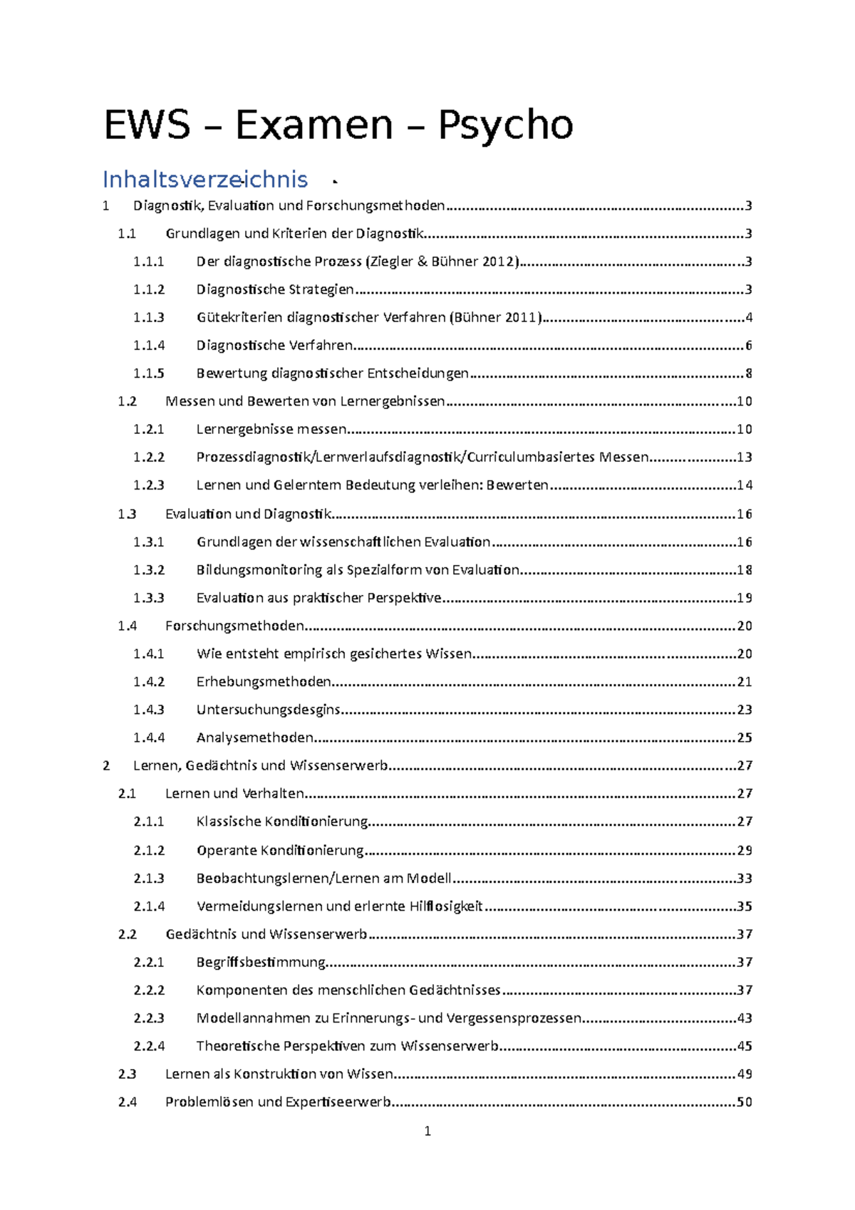 Münchner Skripte Ews Psychologie