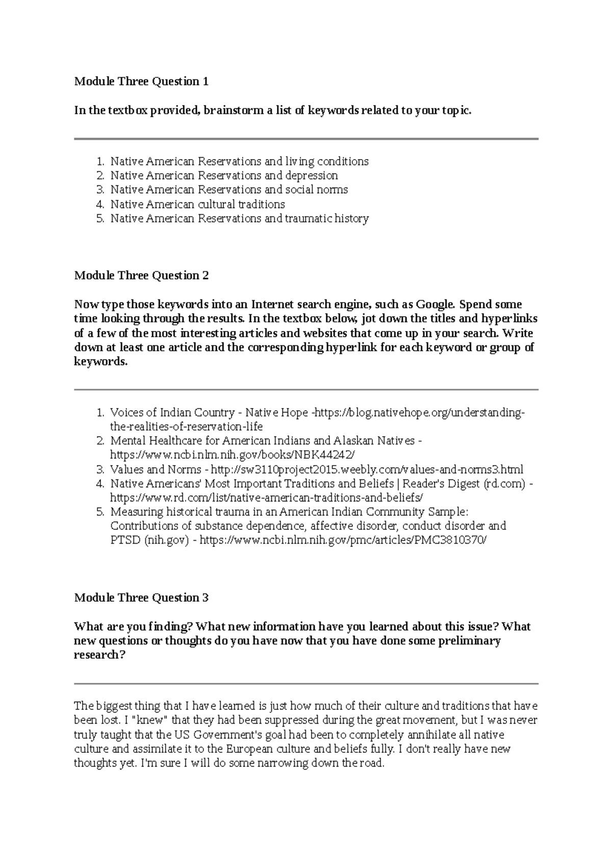Jean-Anne Wells SCS 200 Applied Social Sciences - Module Three Question ...