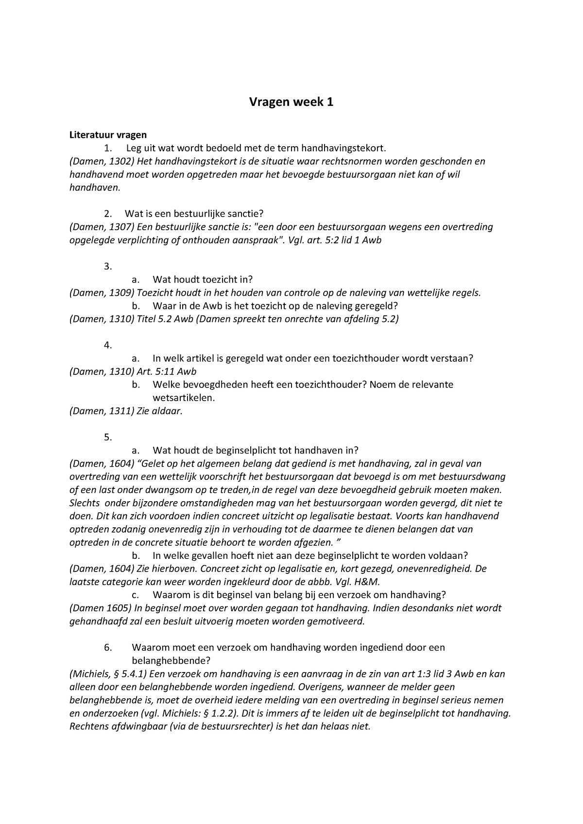 Antwoorden Literatuur Vragen Week 1 - Vragen Week 1 Literatuur Vragen 1 ...