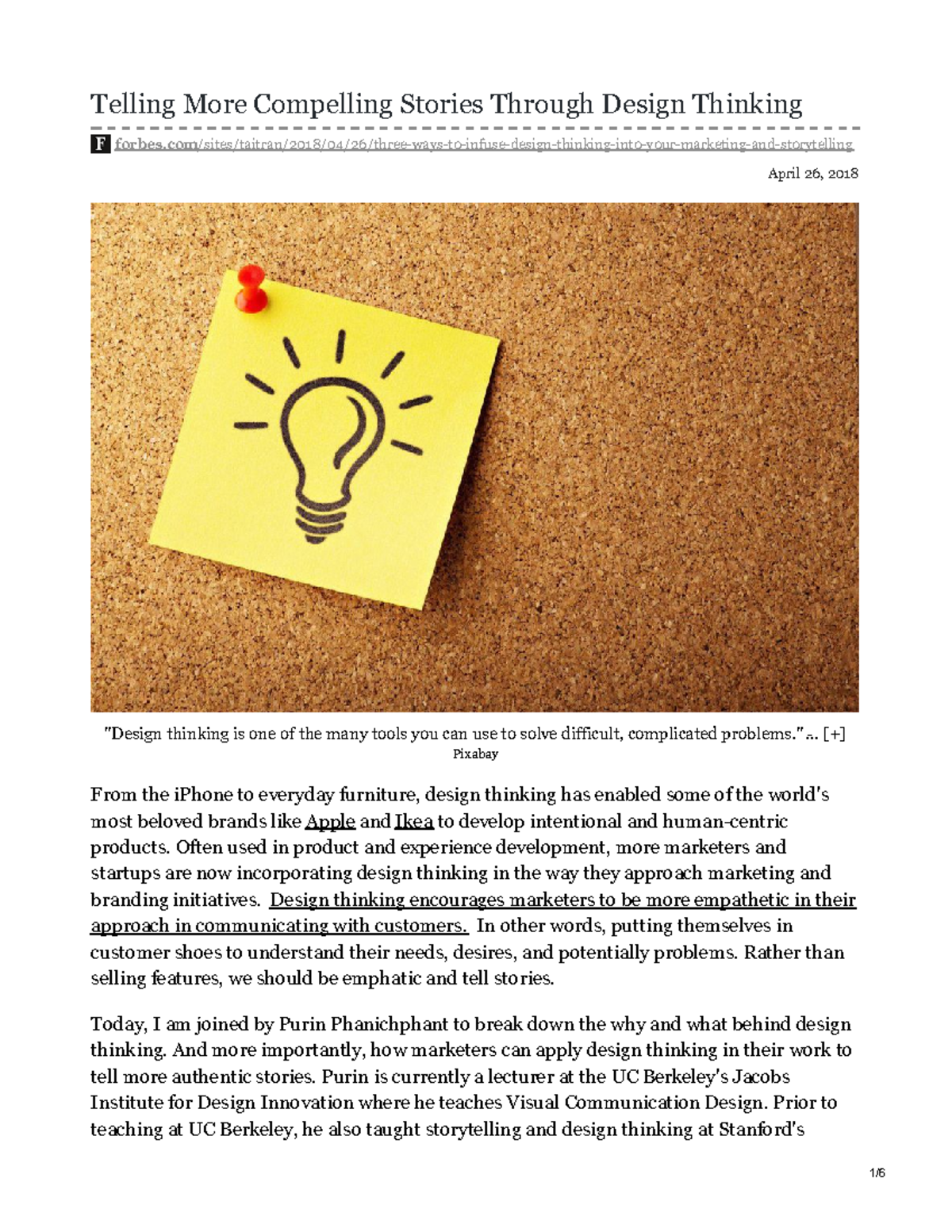 Forbes.com-Telling More Compelling Stories Through Design Thinking ...