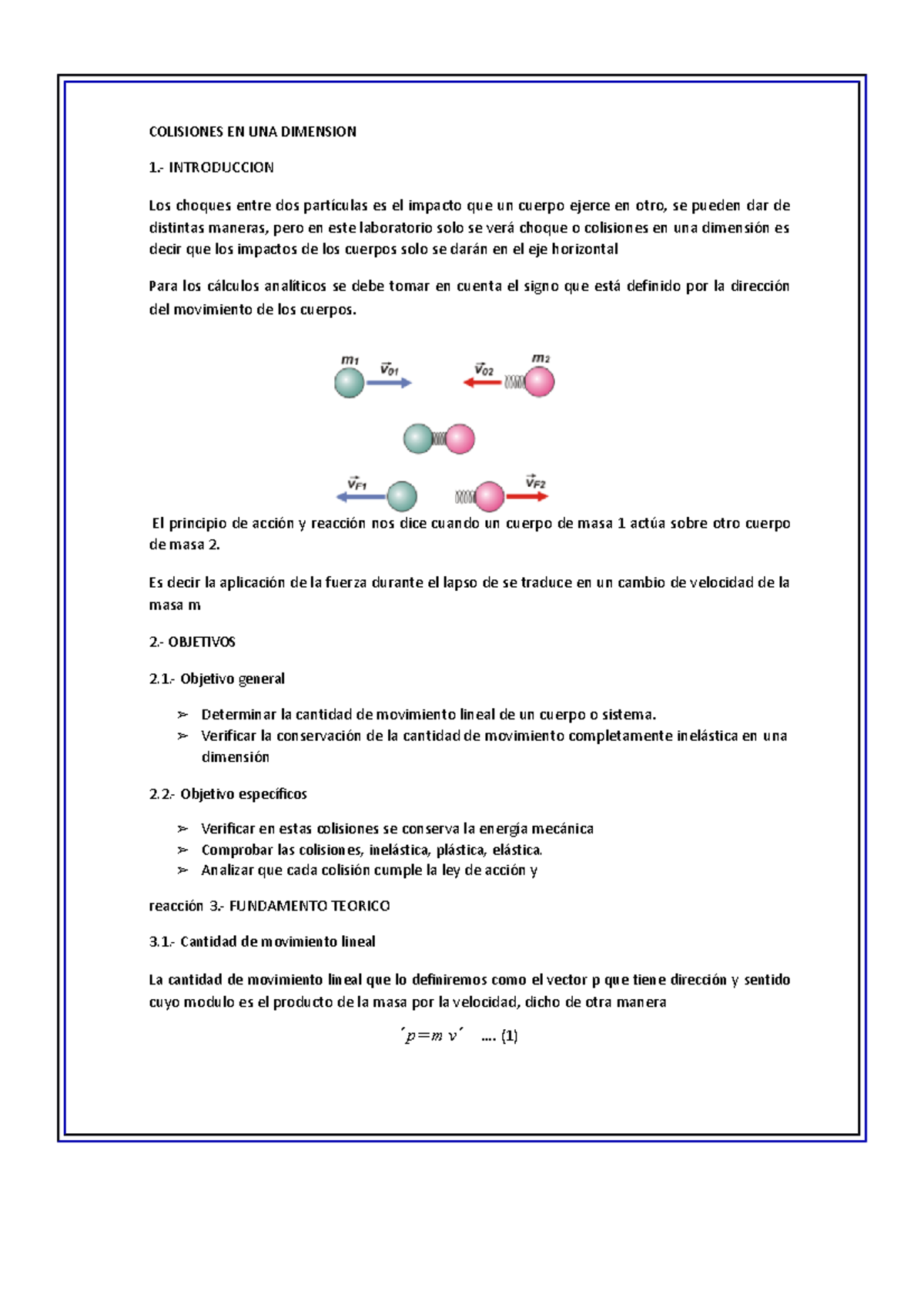 Colisiones-en-una-dimension Compress - COLISIONES EN UNA DIMENSION 1 ...