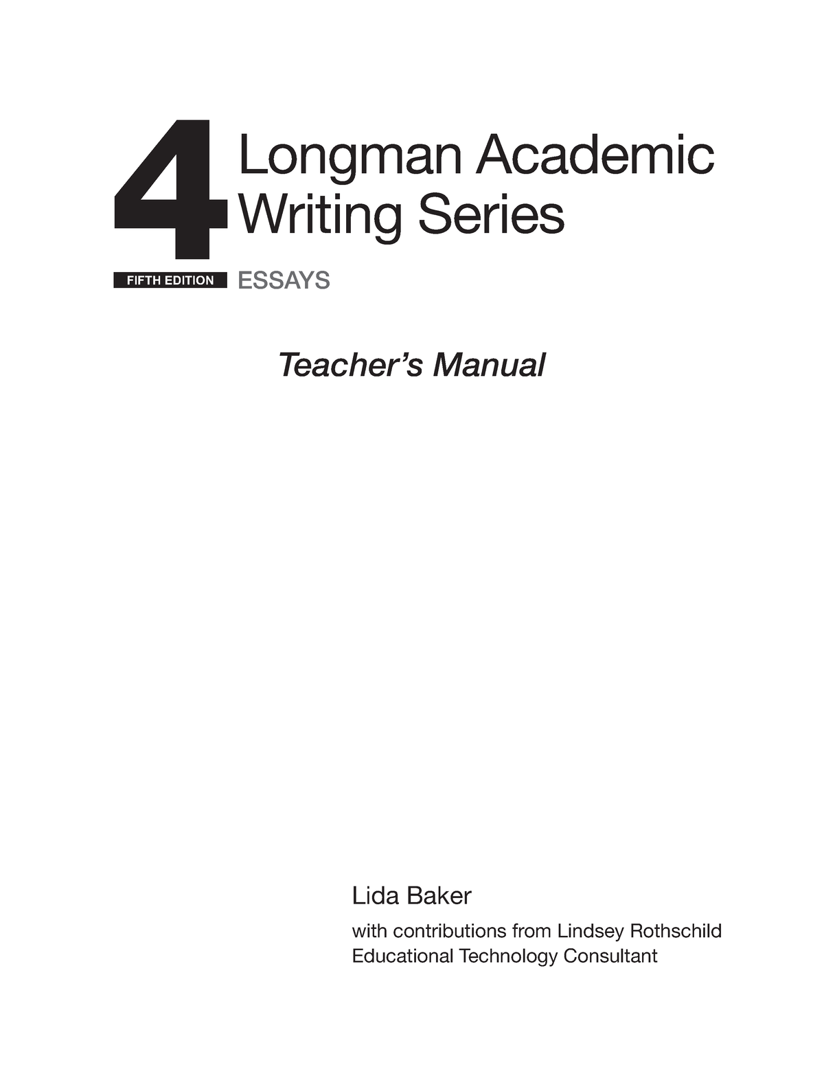 longman academic writing series 4 essays 5th edition