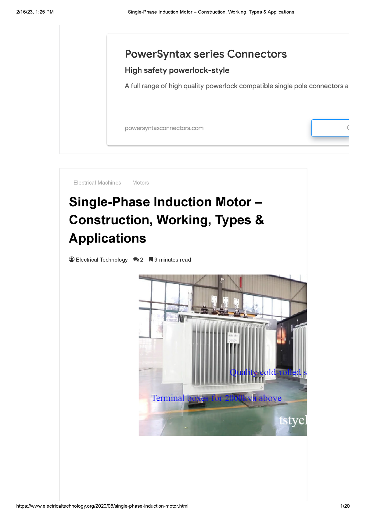 Servo Motor - Types, Construction, Working, Controlling & Applications