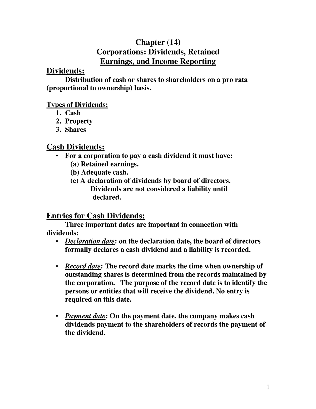 chapter-14-notes-chapter-14-corporations-dividends-retained