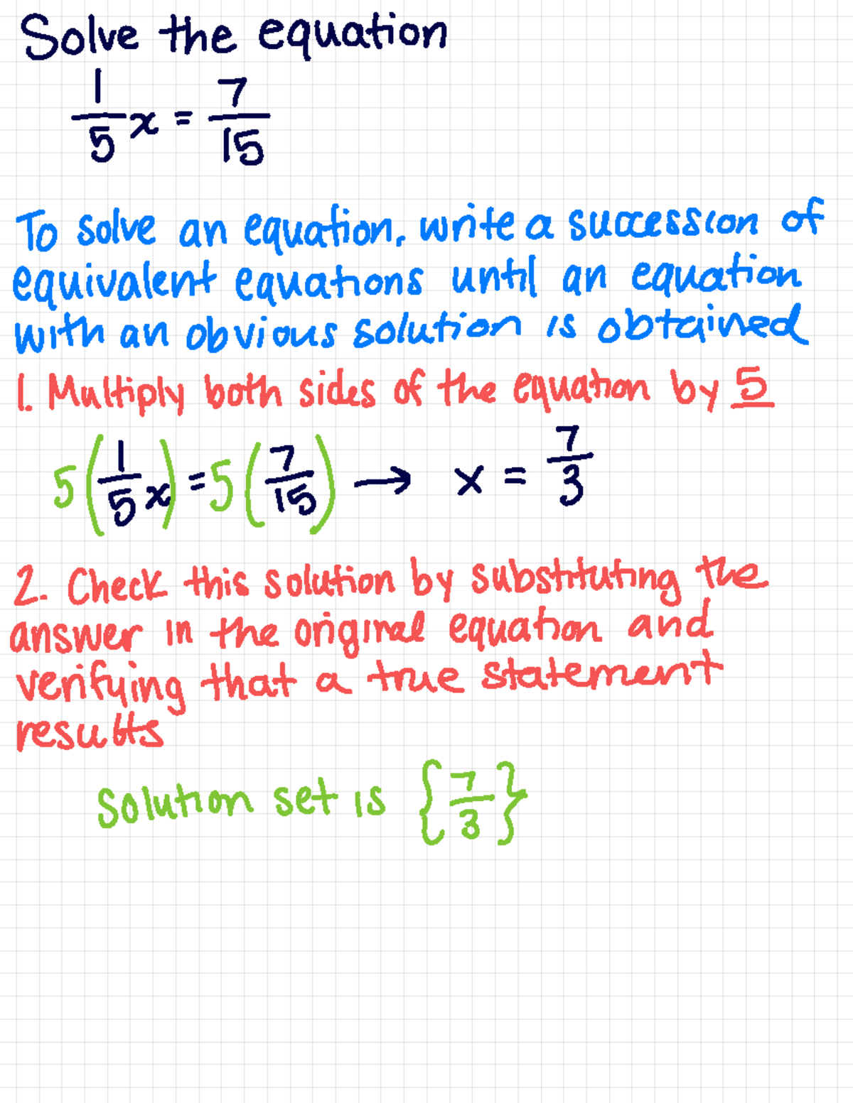 Solving Equations Examples - Solve The Equation B- = ¥ To Solve An ...