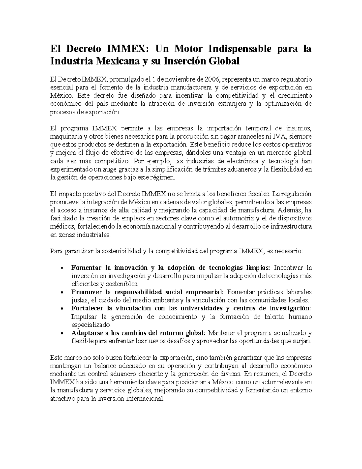 El Decreto Immex - El Decreto IMMEX: Un Motor Indispensable para la ...