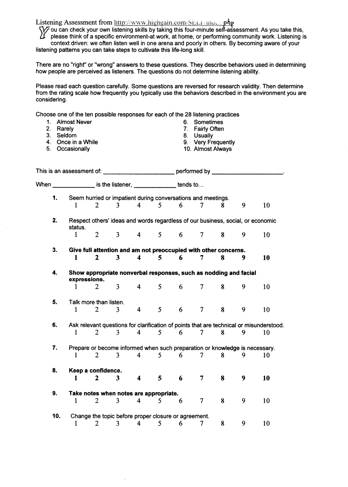 Listening Assessment - lecture activity assignment - COM-9 - Studocu