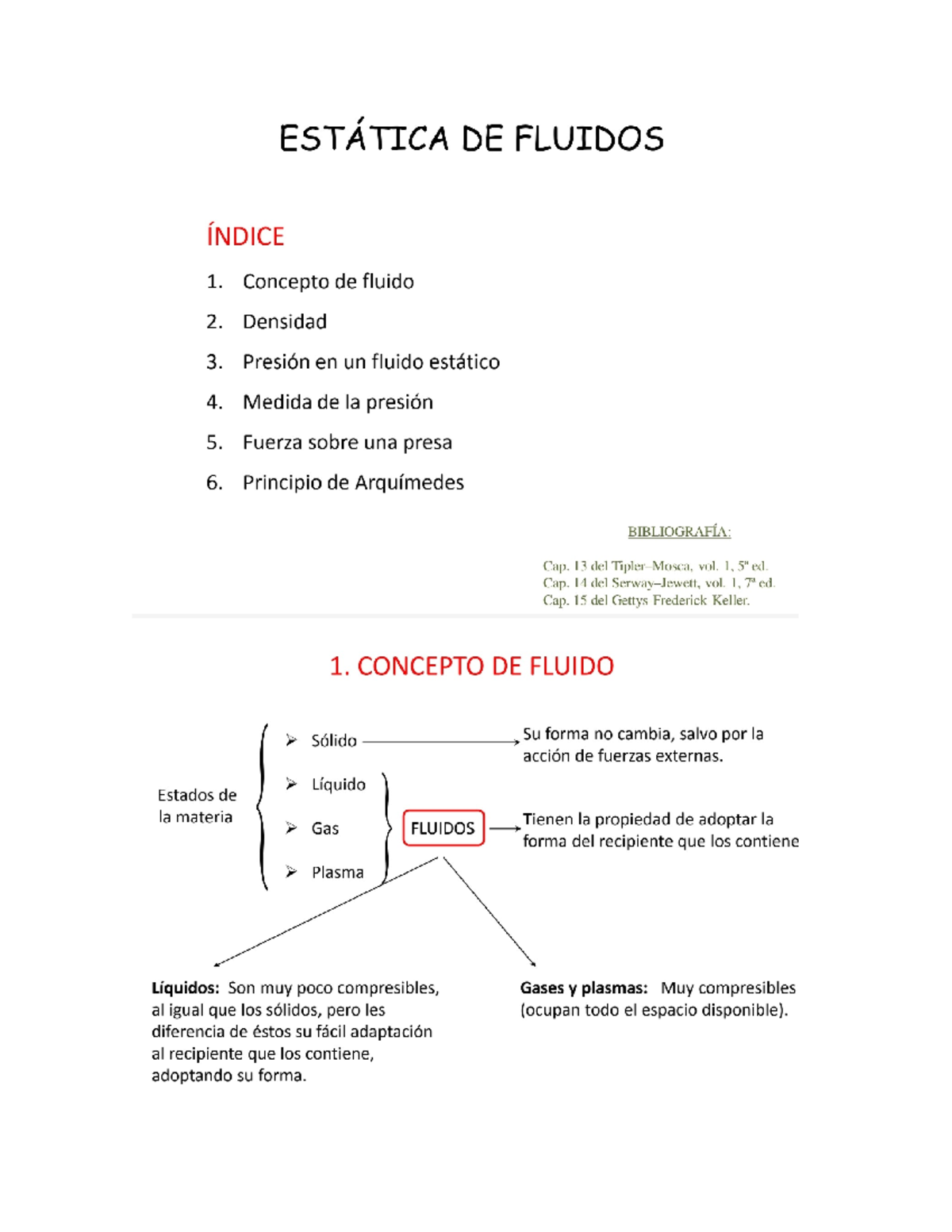 Estatica de fluidos imp - Gestión en Salud - Studocu