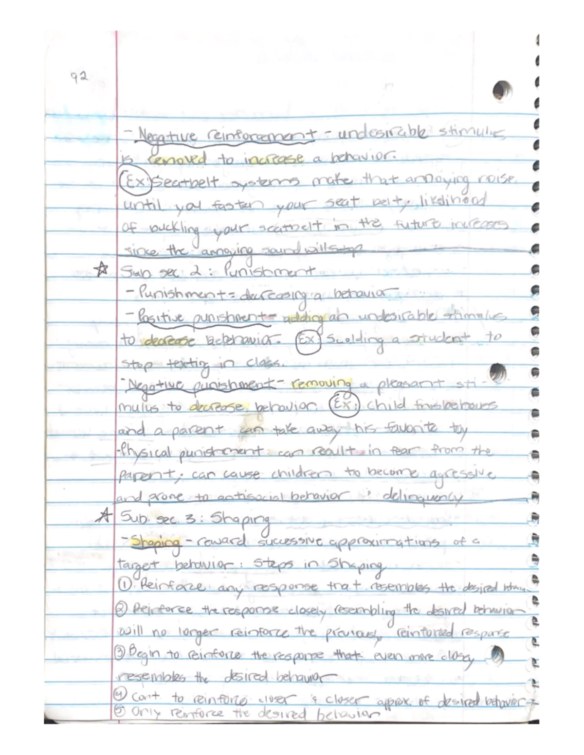 Ch 6 and 7 - These notes cover types of punishment, intelligent types ...