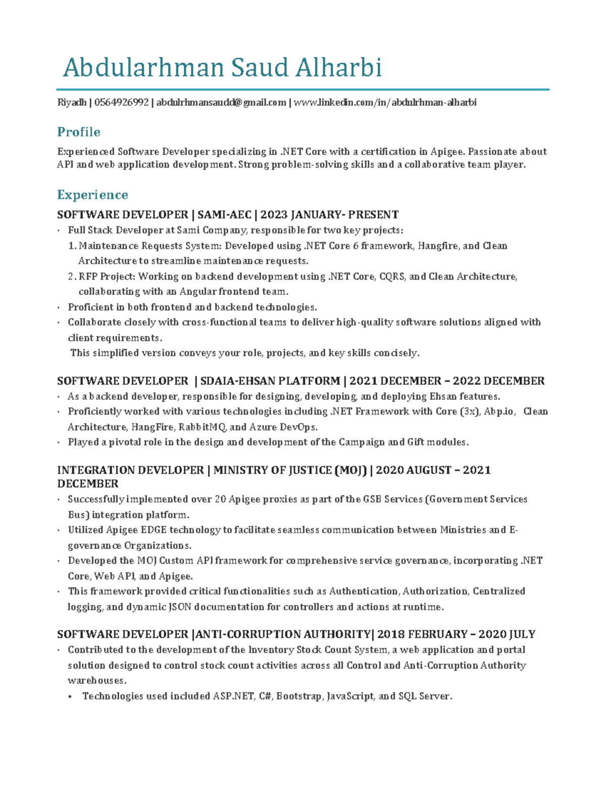 Abdulrahman CV - Abdularhman Saud Alharbi Riyadh | 0564926992 ...