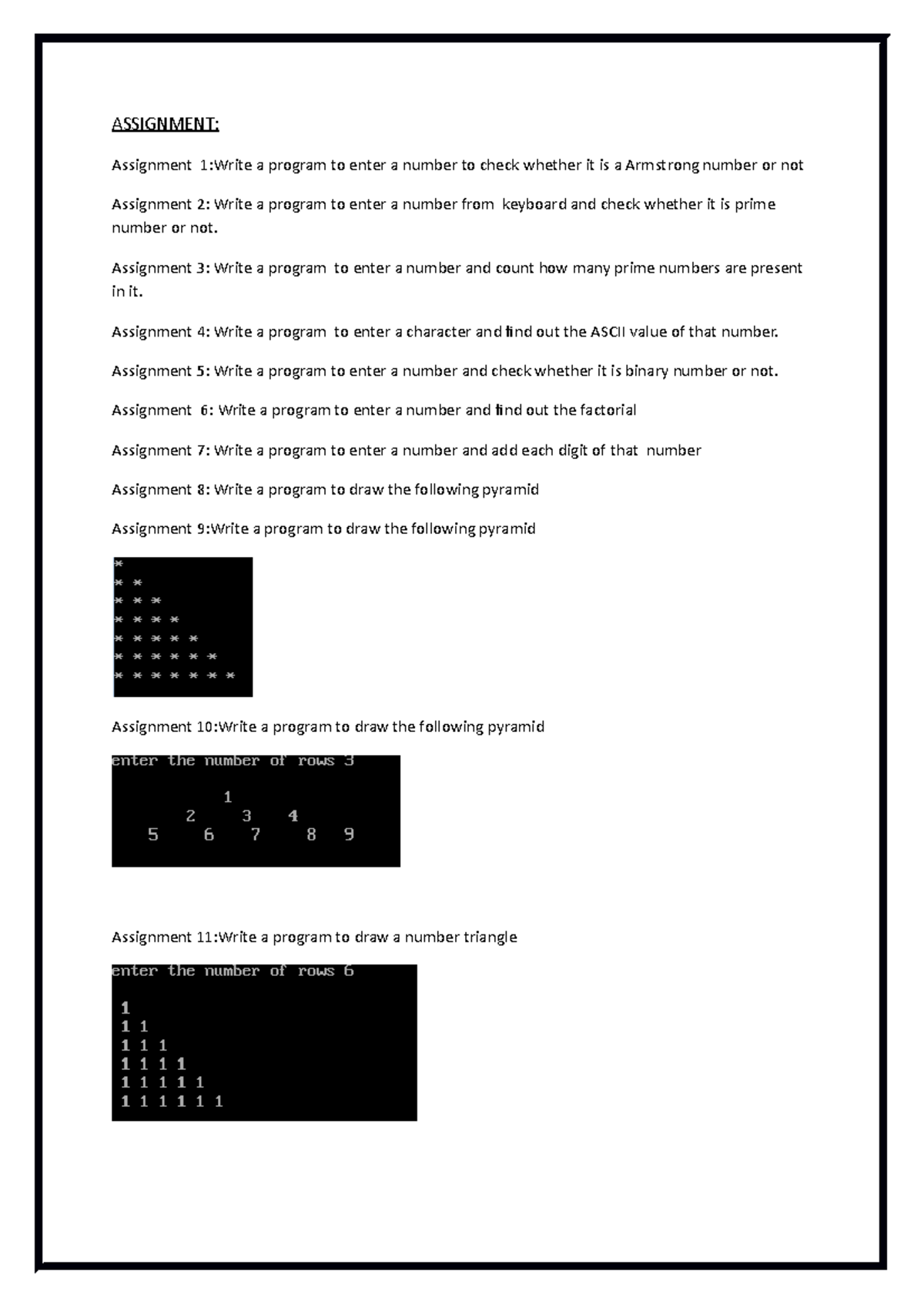 Assignment - ASSIGNMENT: Assignment 1:Write A Program To Enter A Number ...