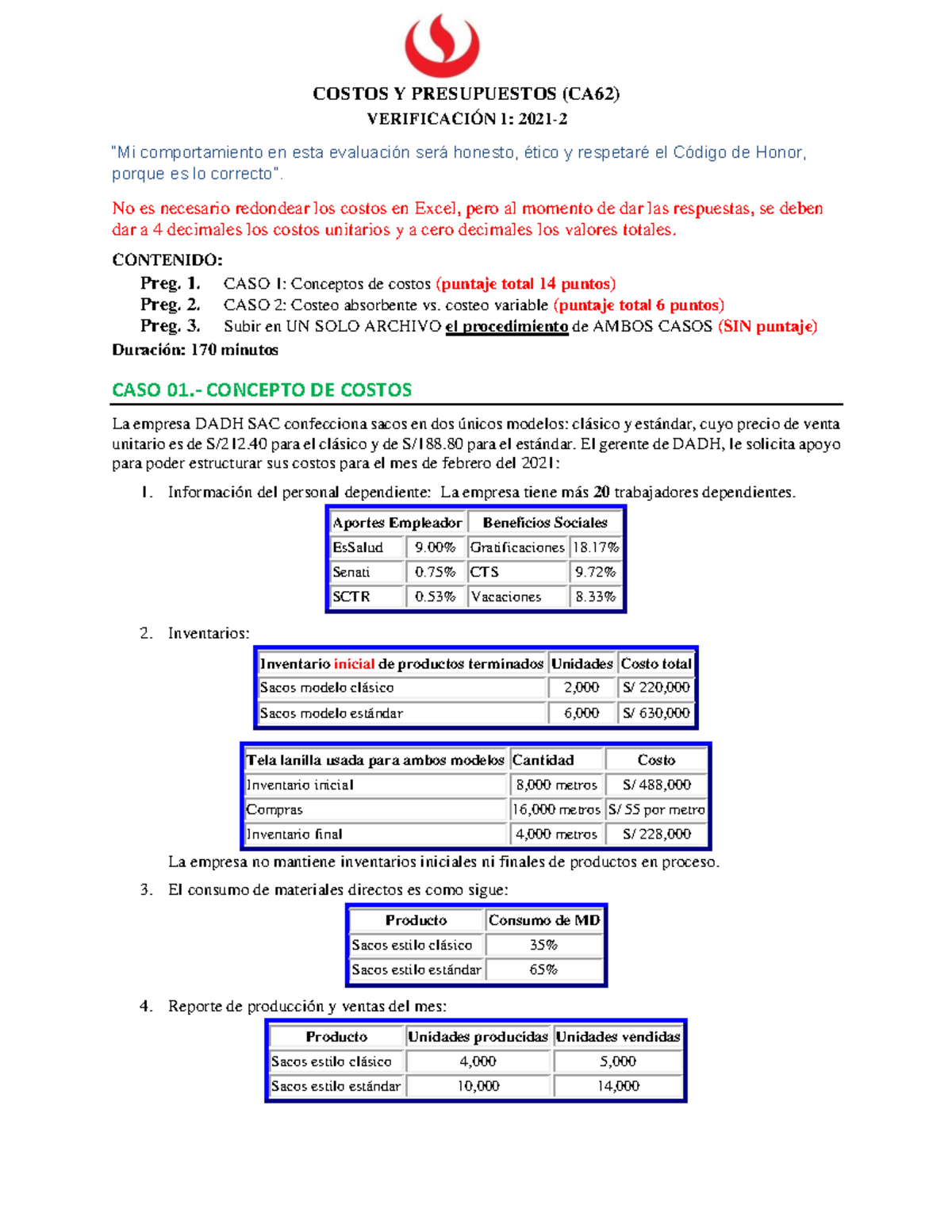 CA62 V1 2021 02 CCx(1) - EJERCICIOS PARA LAS PRACTICAS DE COSTOS Y ...