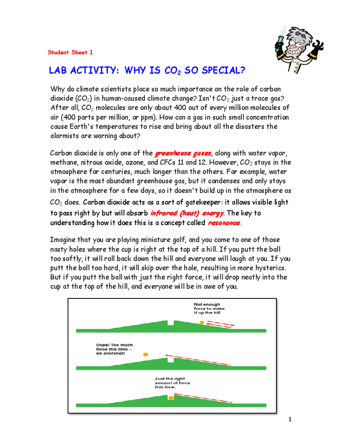 LA whats so special about co2 - LAB ACTIVITY: WHY IS CO 2 SO SPECIAL ...