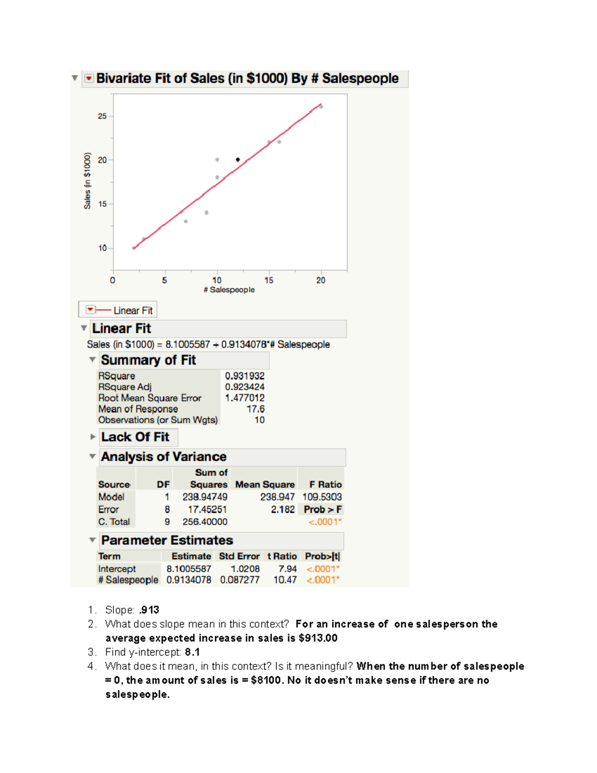 Stats Lecture notes - Slope:. What does slope mean in this context? For ...