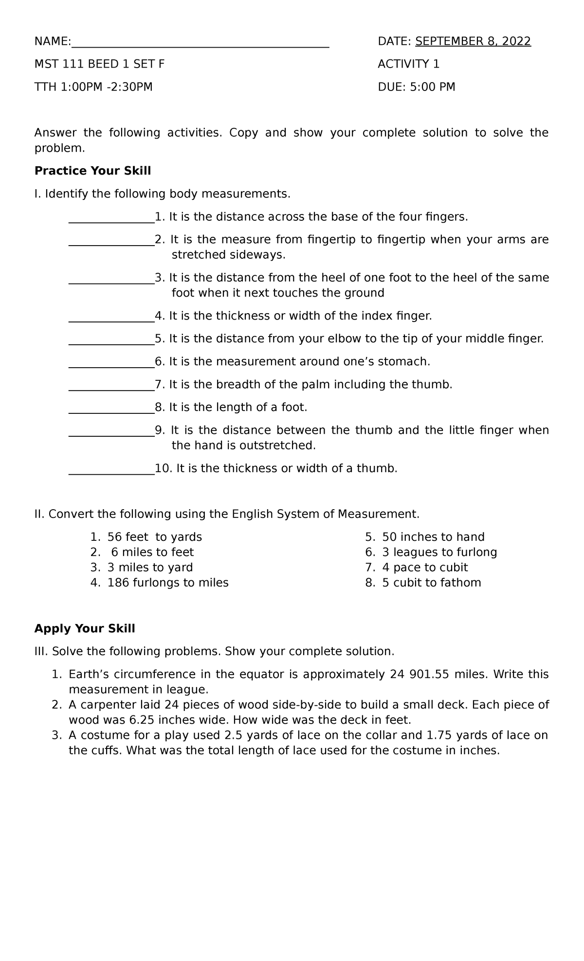 Mst 111- activity 1-BEED 1 SET F - NAME ...