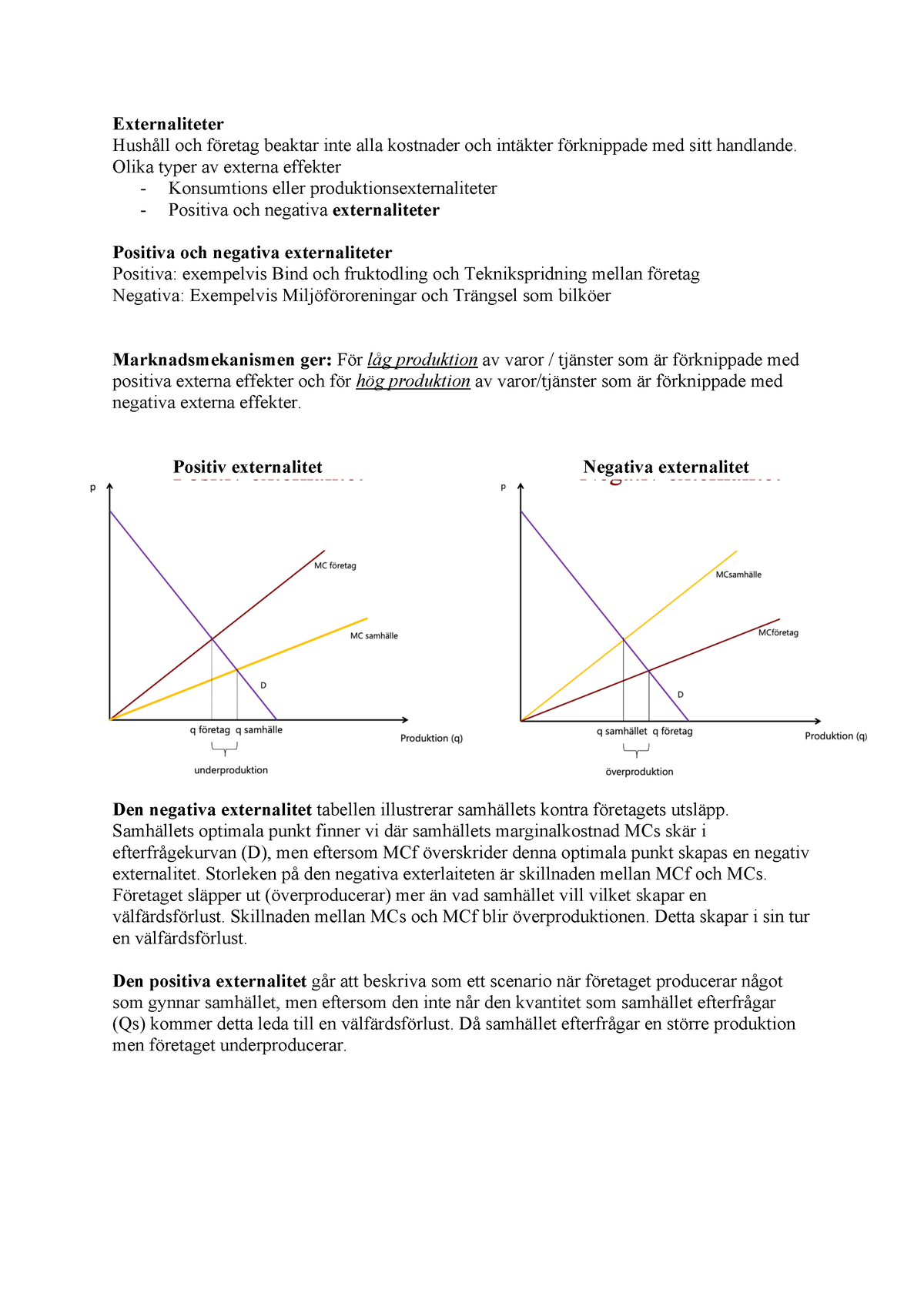 Föreläsning 9 Mikroteori Och Tillämpningar - Externaliteter Hushåll Och ...