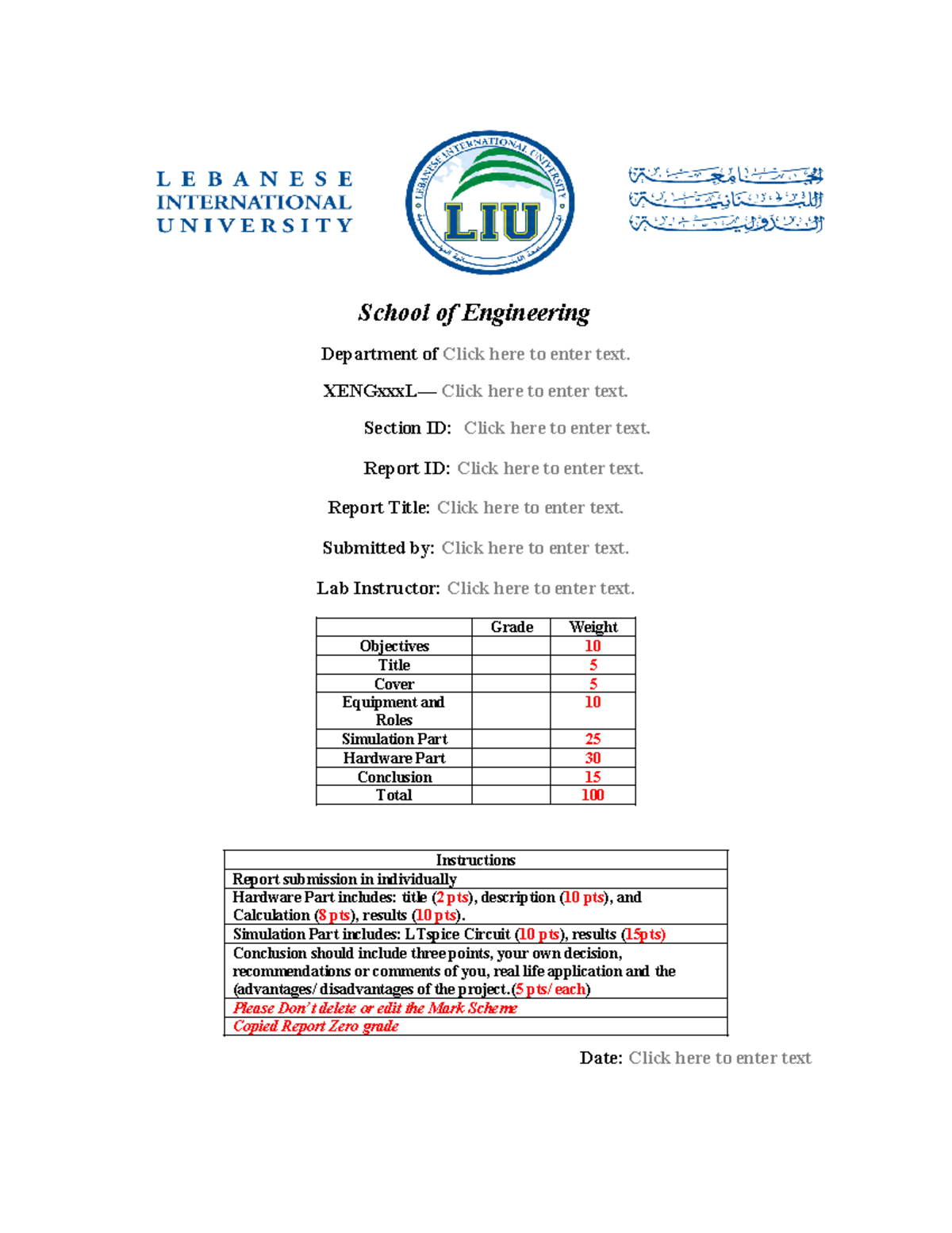LIU EEE Spring 24 Template Report - School of Engineering Department of ...