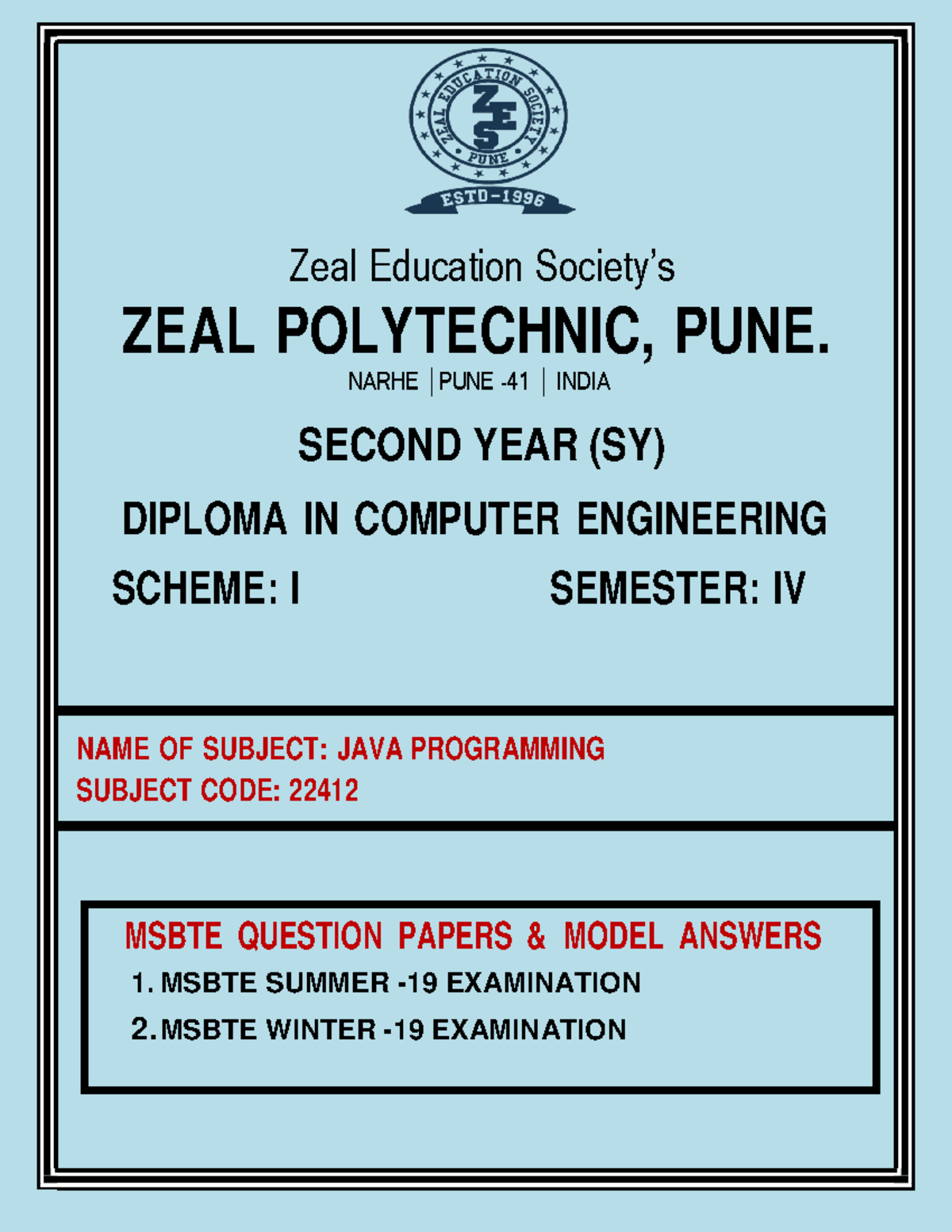 SY COMP SEM IV JPR 22412 QP Model Answers - MSBTE QUESTION PAPERS ...