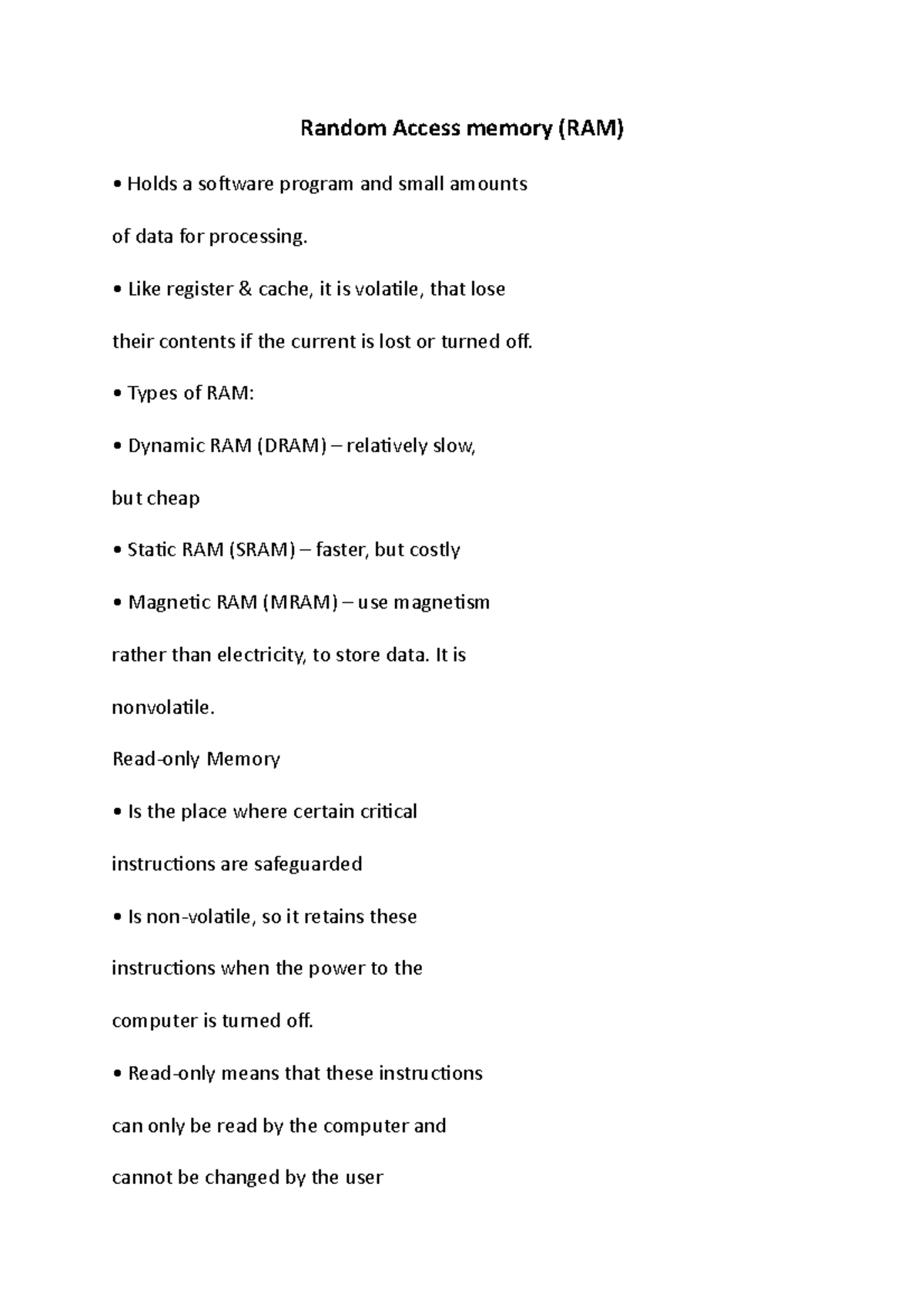Random Access memory Susmini Indriani Lestariningati, S.T, M.T