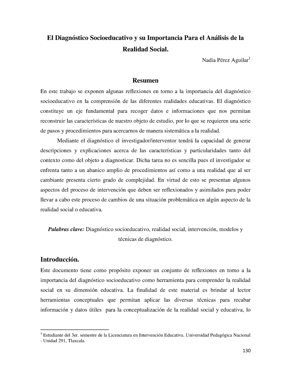 Diagnostico Socioeducativo Y Su Importancia Para El Análisis De La ...