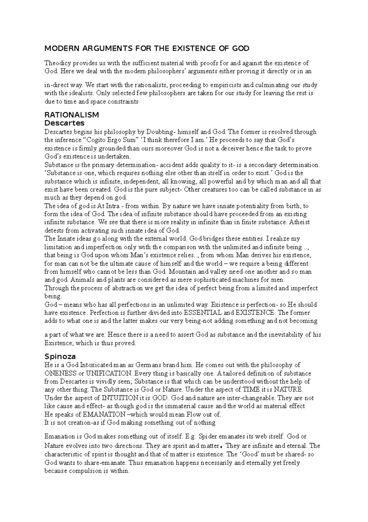 Modern Arguments FOR THE Existence OF GOD - MODERN ARGUMENTS FOR THE ...