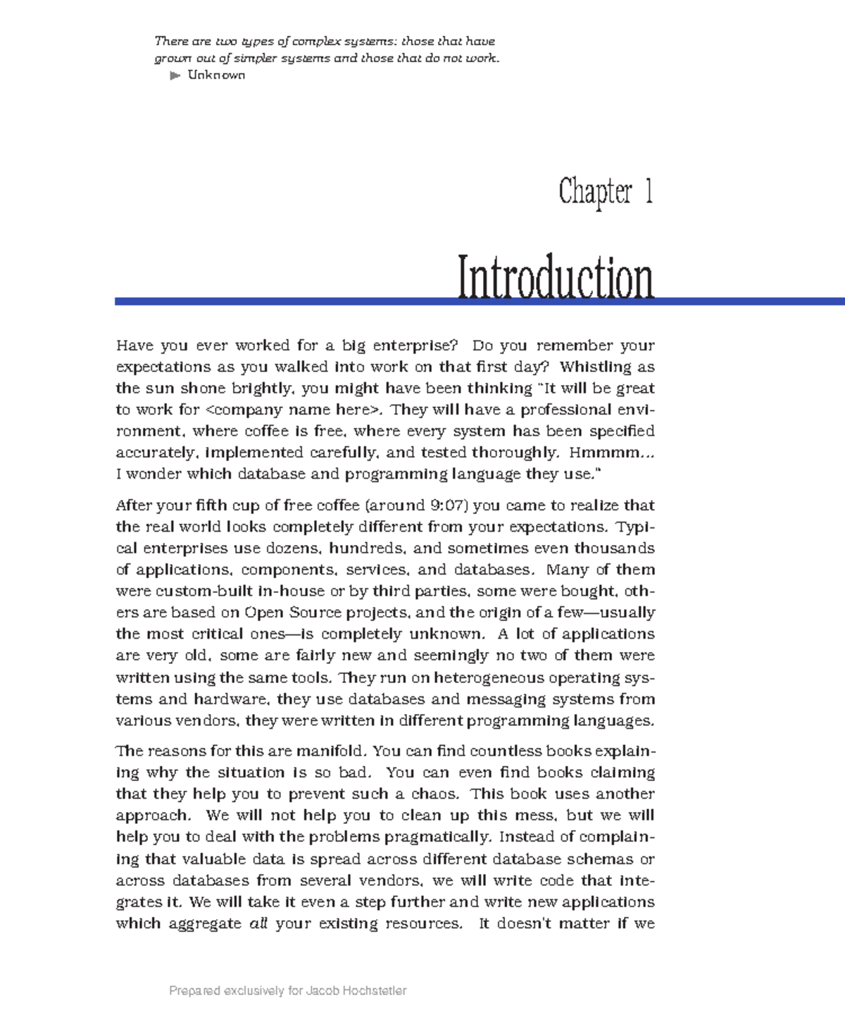 Chapter 1 - Introduction - There Are Two Types Of Complex Systems ...