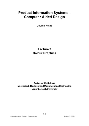 Lecture 9 - Prof Keith Case - 9 - 0 Product Information Systems ...