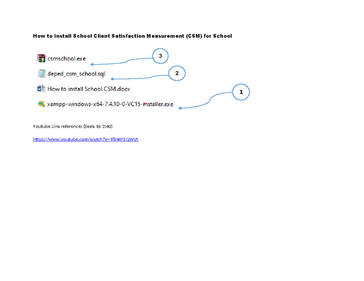 How to install School CSM - How to install School Client Satisfaction ...