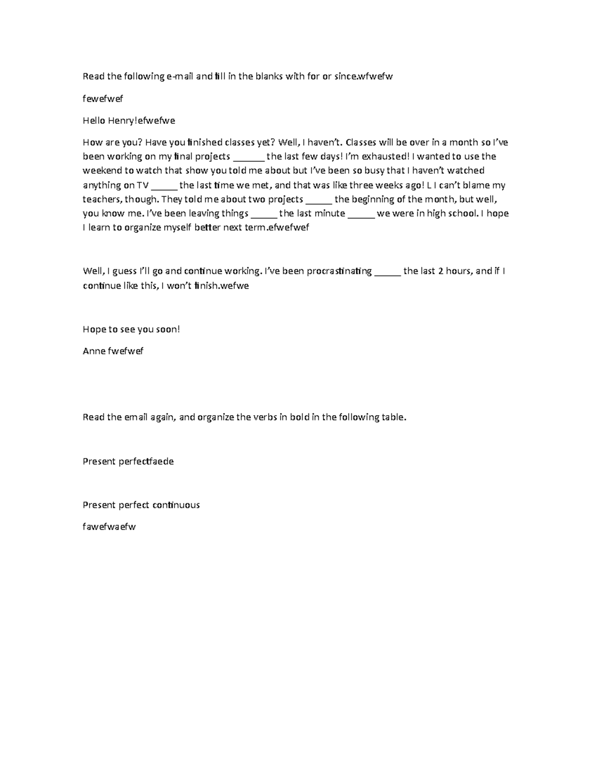 ACT 3 ingles lll - gergeg - Read the following e-mail and fill in the ...