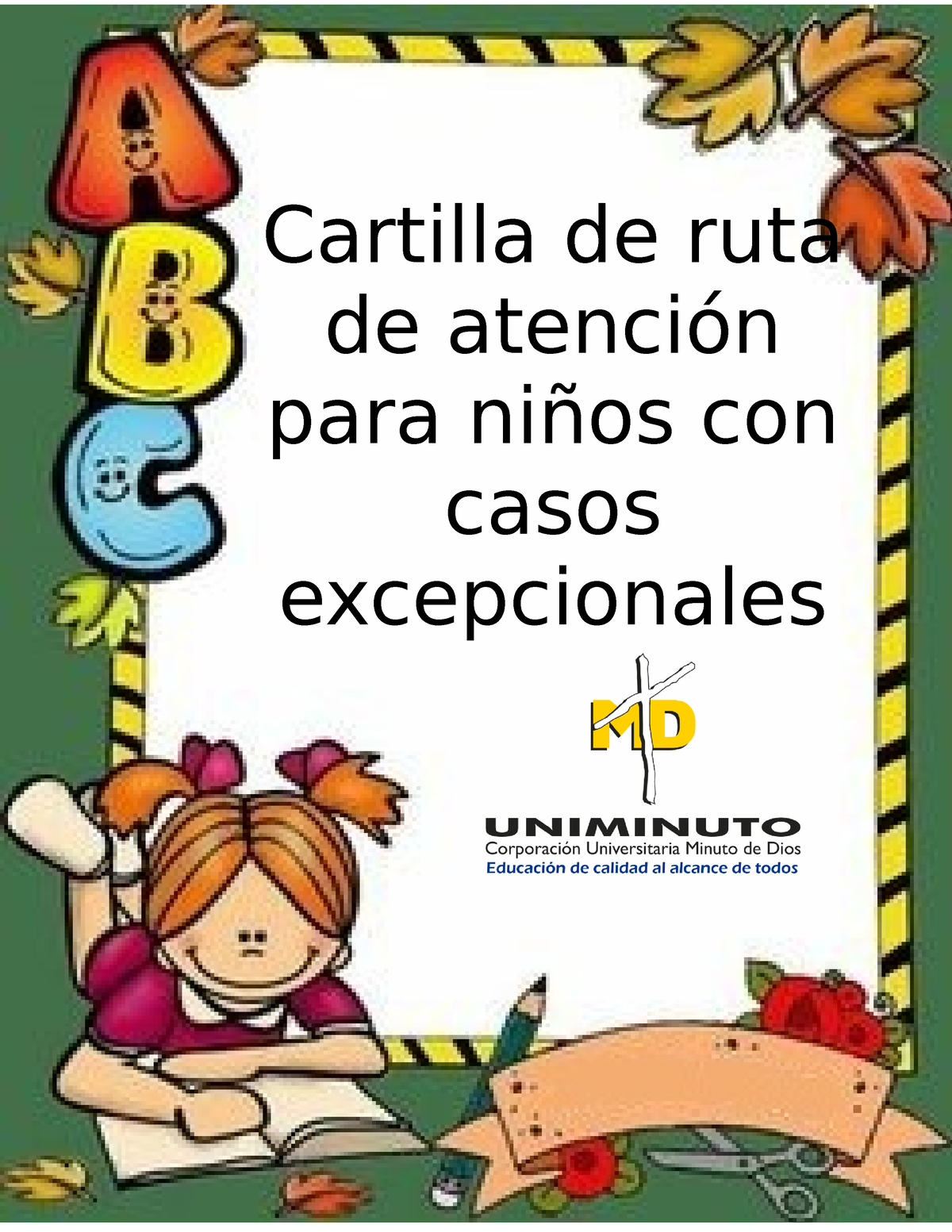 Cartilla Rutas De Atencion - Cartilla De Ruta De Atención Para Niños ...