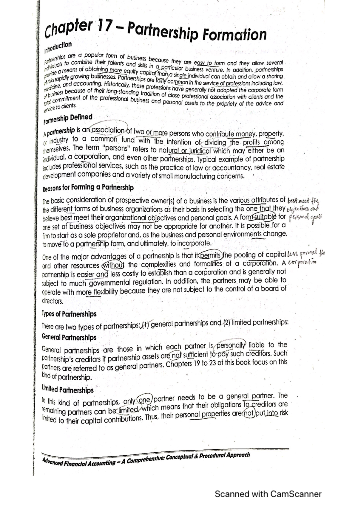 Chapter 17 Partnership Formation - Accountancy - Studocu