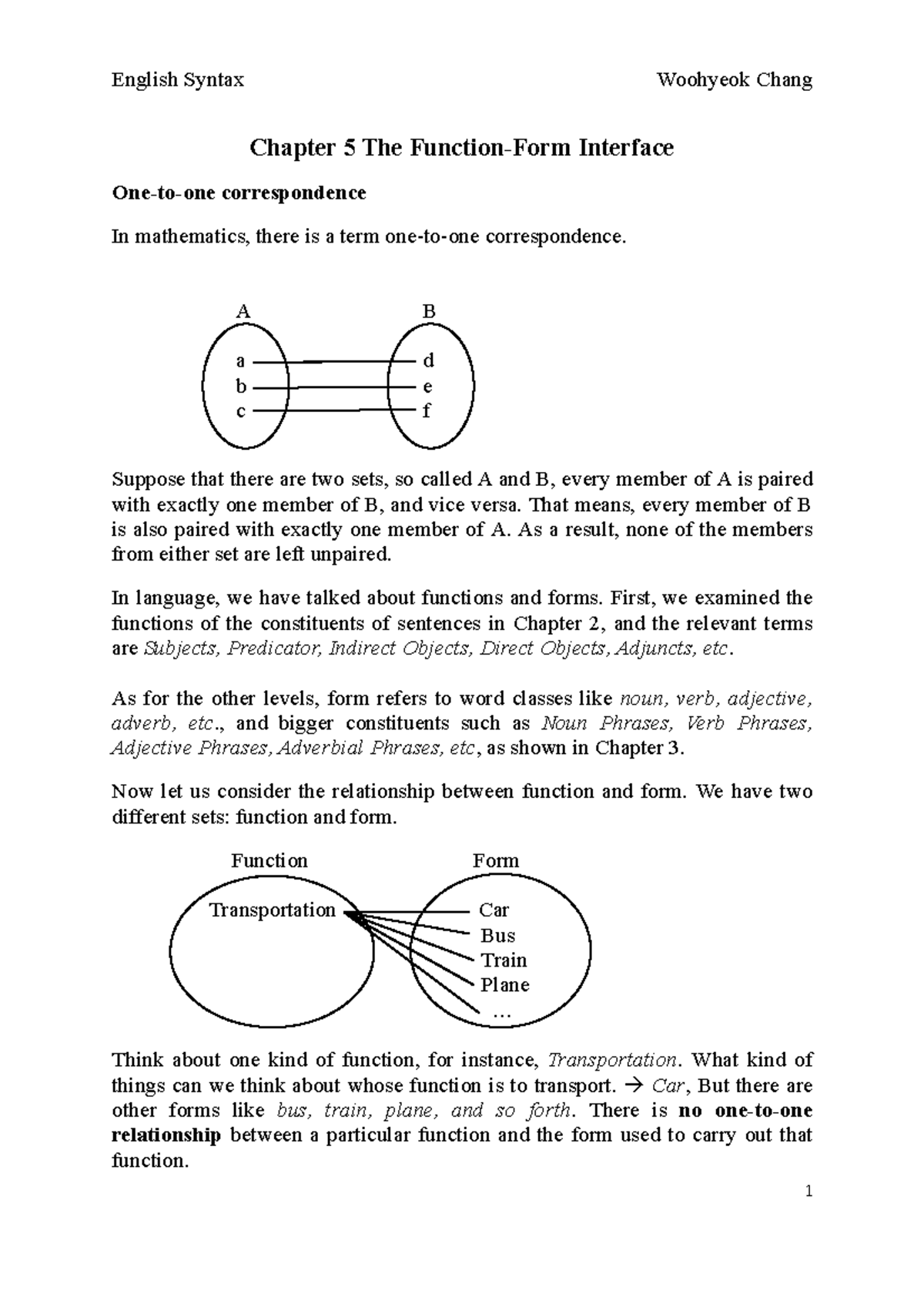 5 - English Syntax - English Syntax Woohyeok Chang 1 Chapter 5 The ...