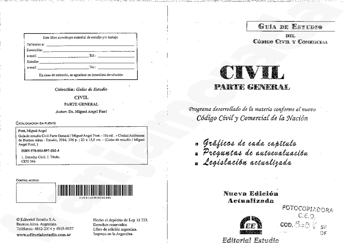 Guía de Civil I Actualizada - Derecho Procesal Civil - Studocu
