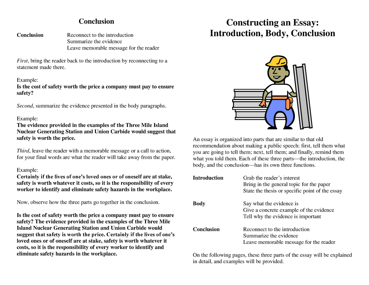 essay questions for construction