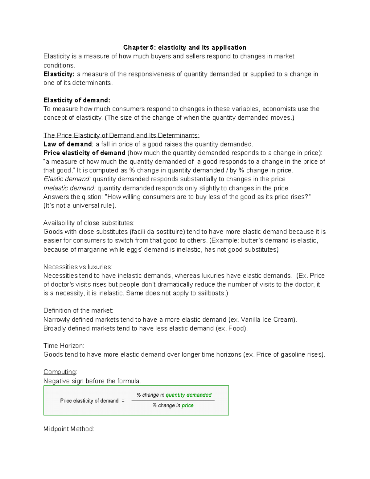 Chapter 5 Elasticity And Its Application - Chapter 5: Elasticity And ...