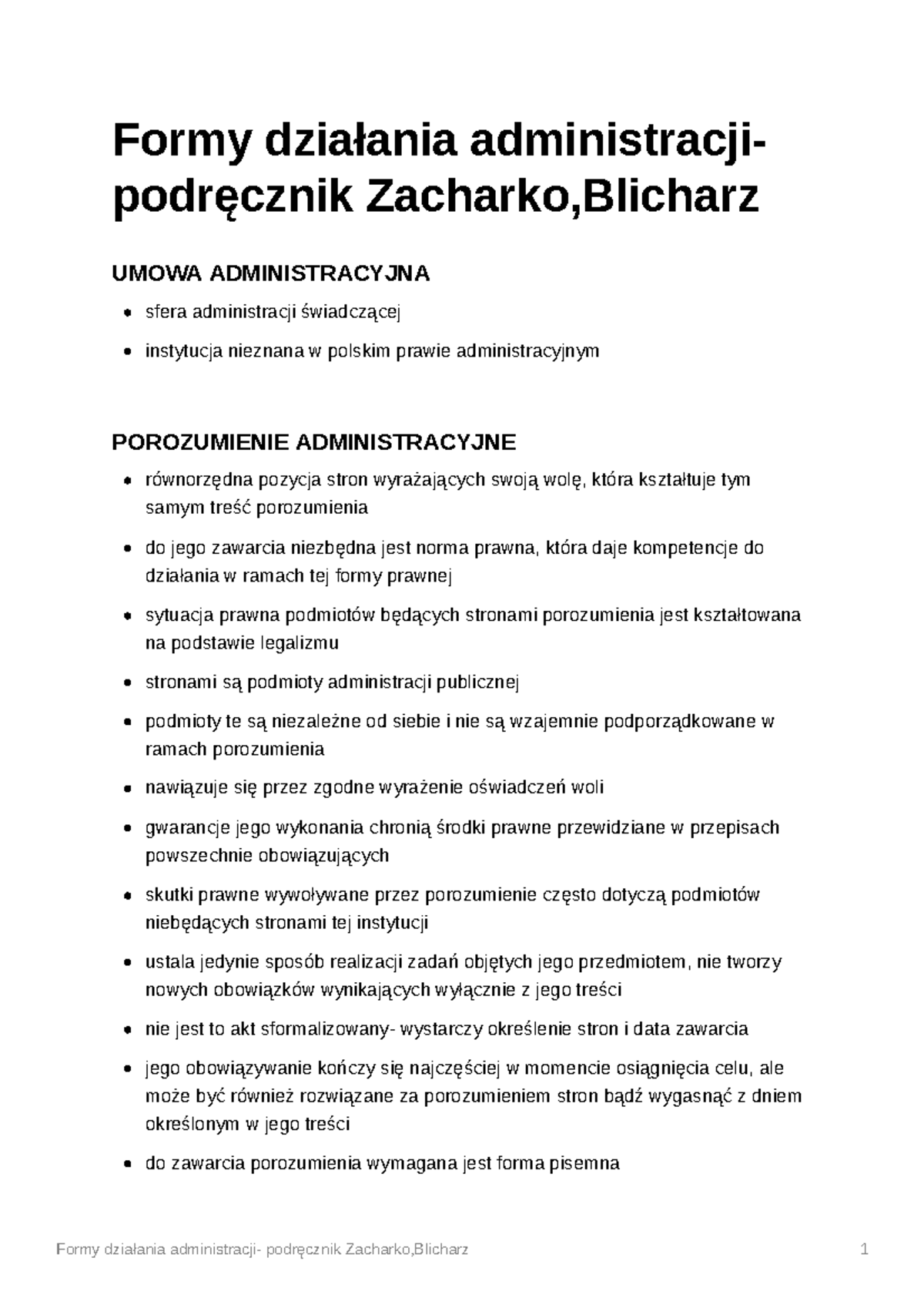 Formy Dziaania Administracji- Podrcznik Zacharko Blicharz - Formy ...