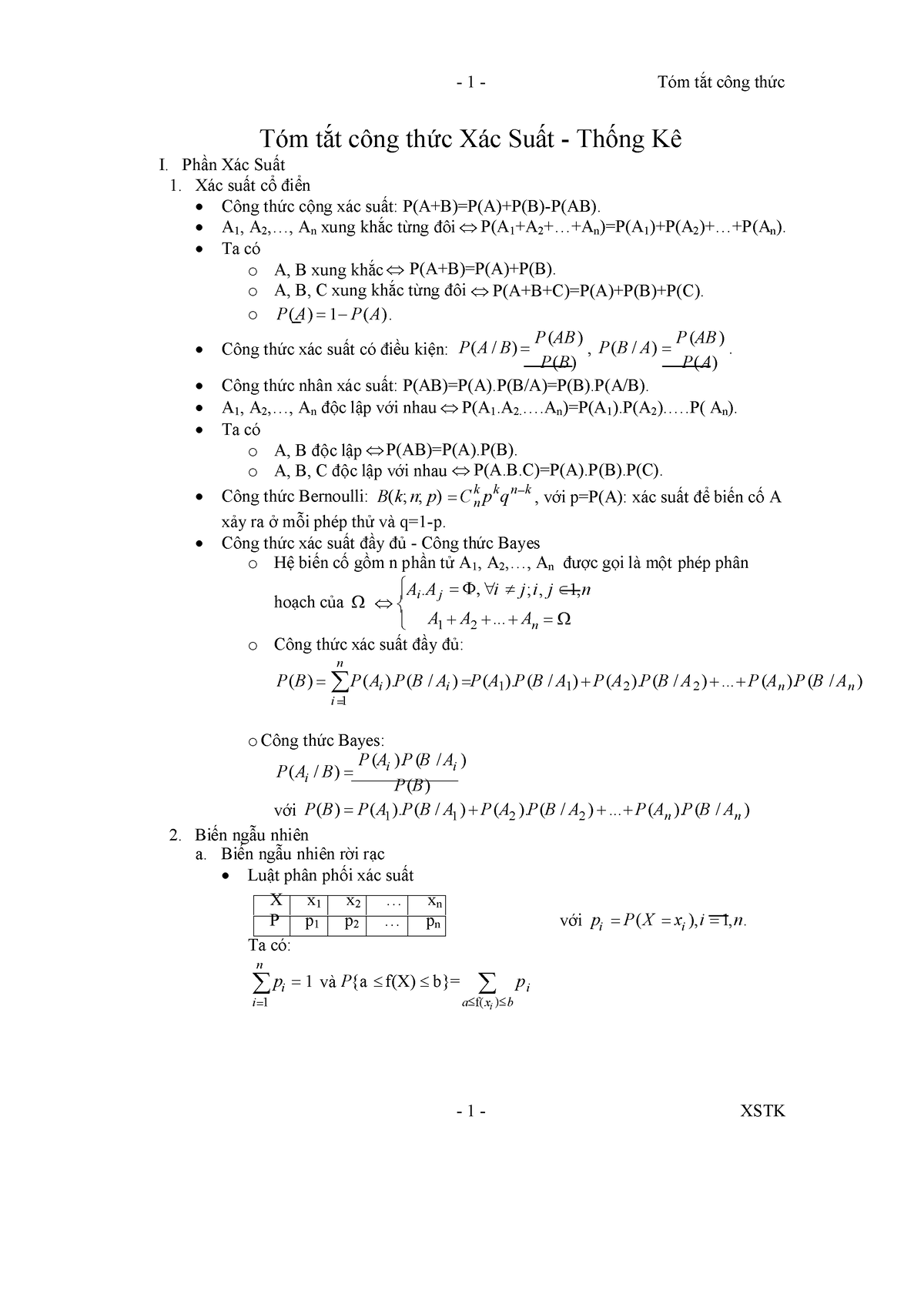 Tom-tat-cong-thuc-xac-suat-thong-ke Compress - Tóm T T Công Th C Xác Su ...