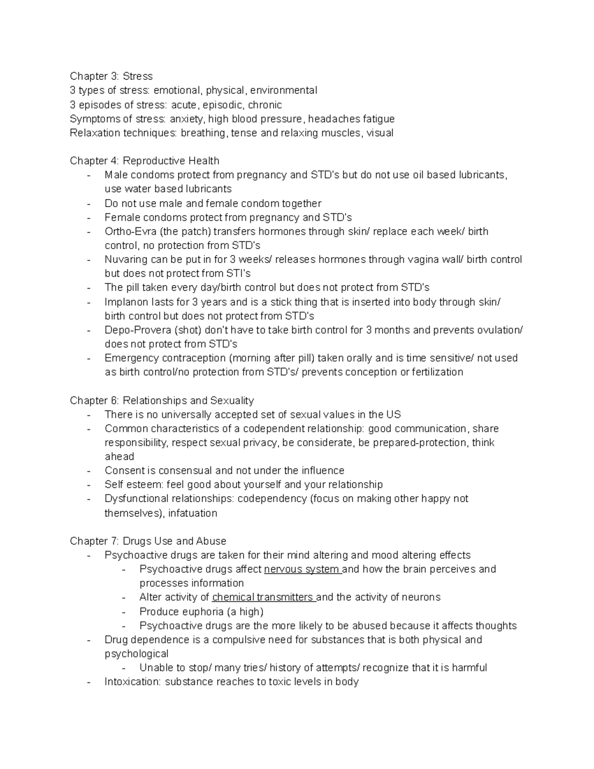 Study Guide HS1 part 2 - Chapter 3: Stress 3 types of stress: emotional ...