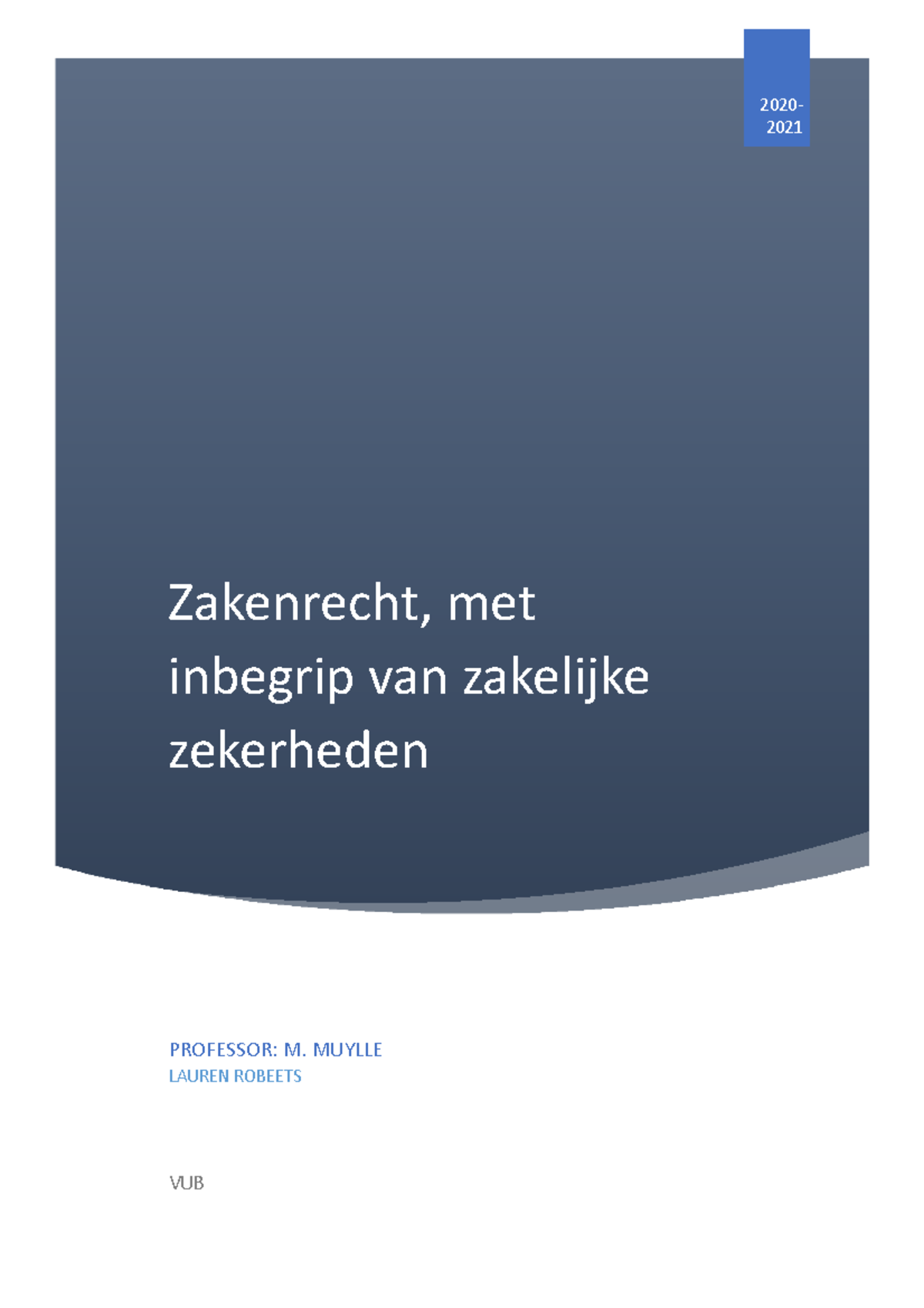 Samenvatting-zakenrecht-Robeets-Lauren 2 (1) Abcdpdf Pdf To Word - 2020 ...