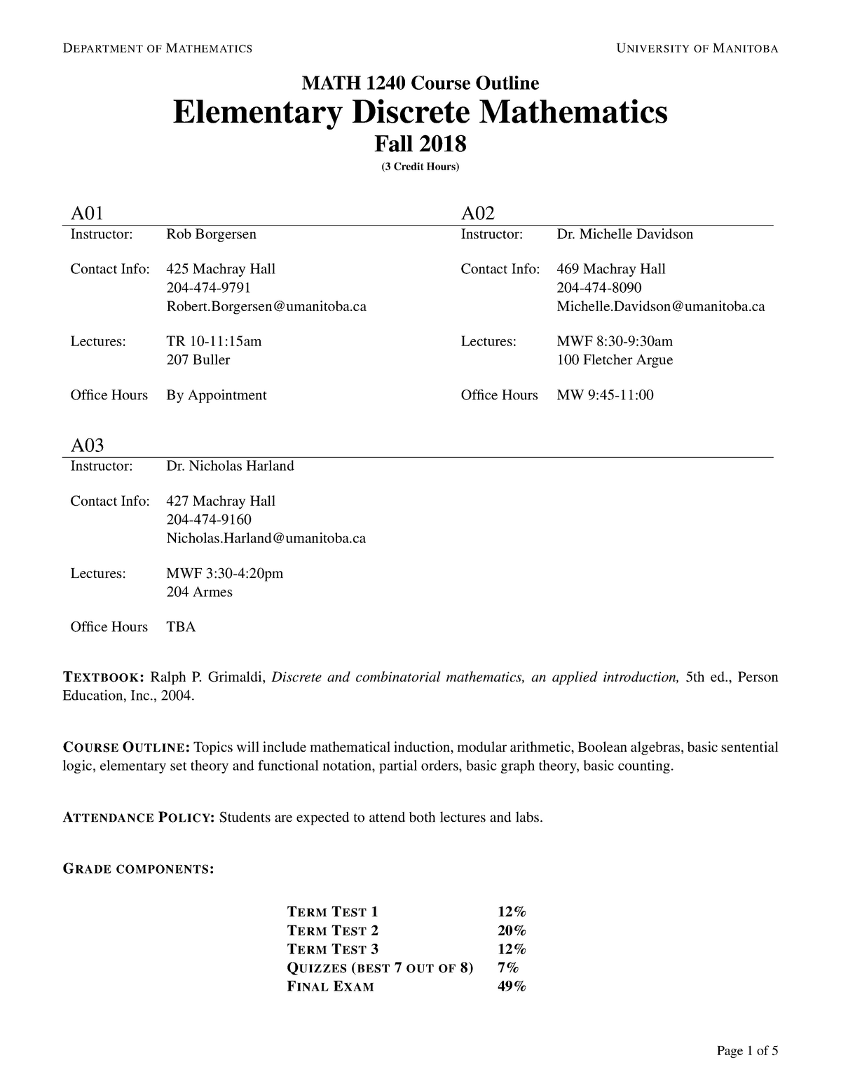 MATH1240Syllabus Summary Discrete Mathematics StuDocu