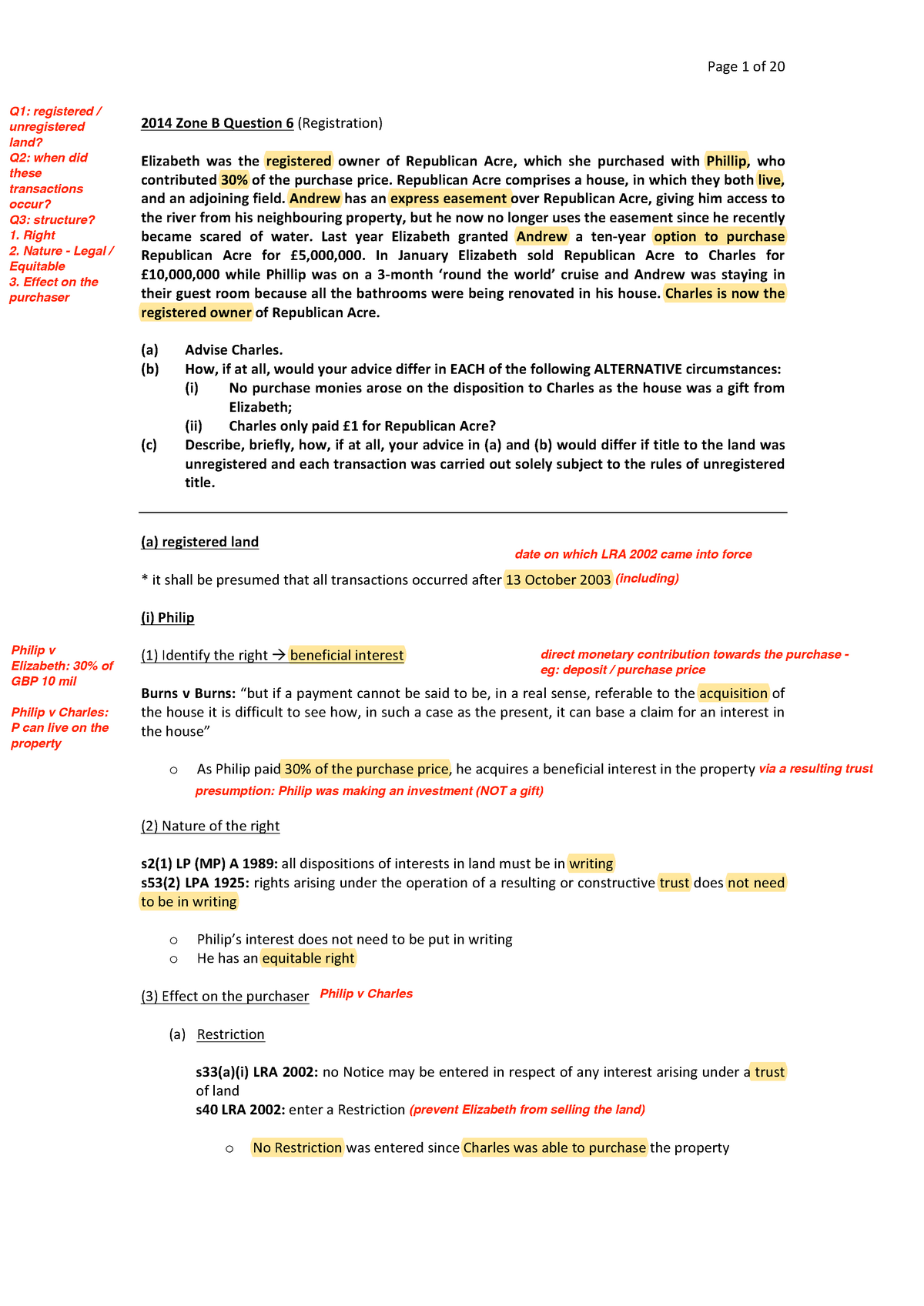 Tutorial (UOL) - Registration PT - 2014 Zone B Question 6 (Registration ...