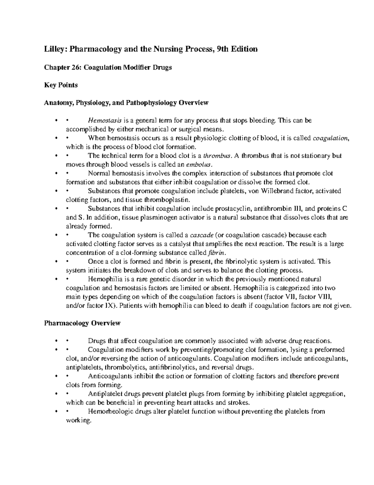 Chapter 26 - Lilley: Pharmacology and the Nursing Process, 9th Edition ...