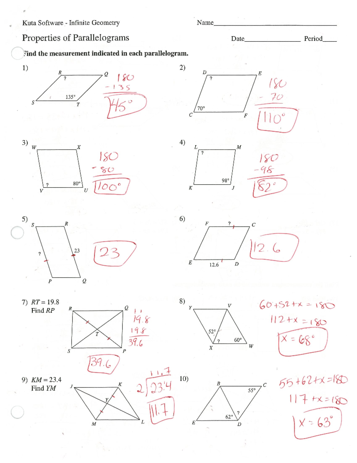 Fa3df343b43245 ab7203b1adc9684d65 - Kuta Software Infinite Geometry ...