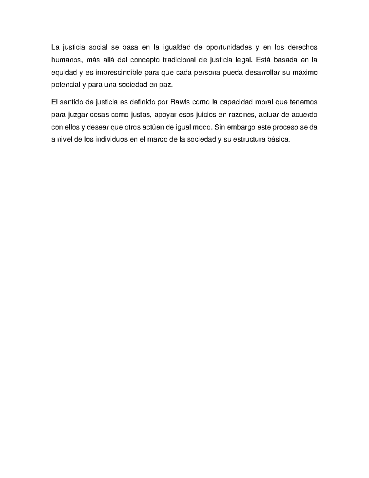 Justicia Social - La justicia social se basa en la igualdad de ...