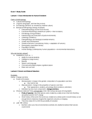 Intro to Human Evolution Syllabus - L48 150A Introduction to Human ...