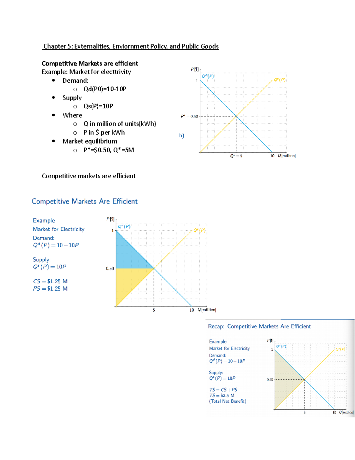 Chapter 5 - Lecture notes 5 - Chapter 5: Externalities, Enviornment ...