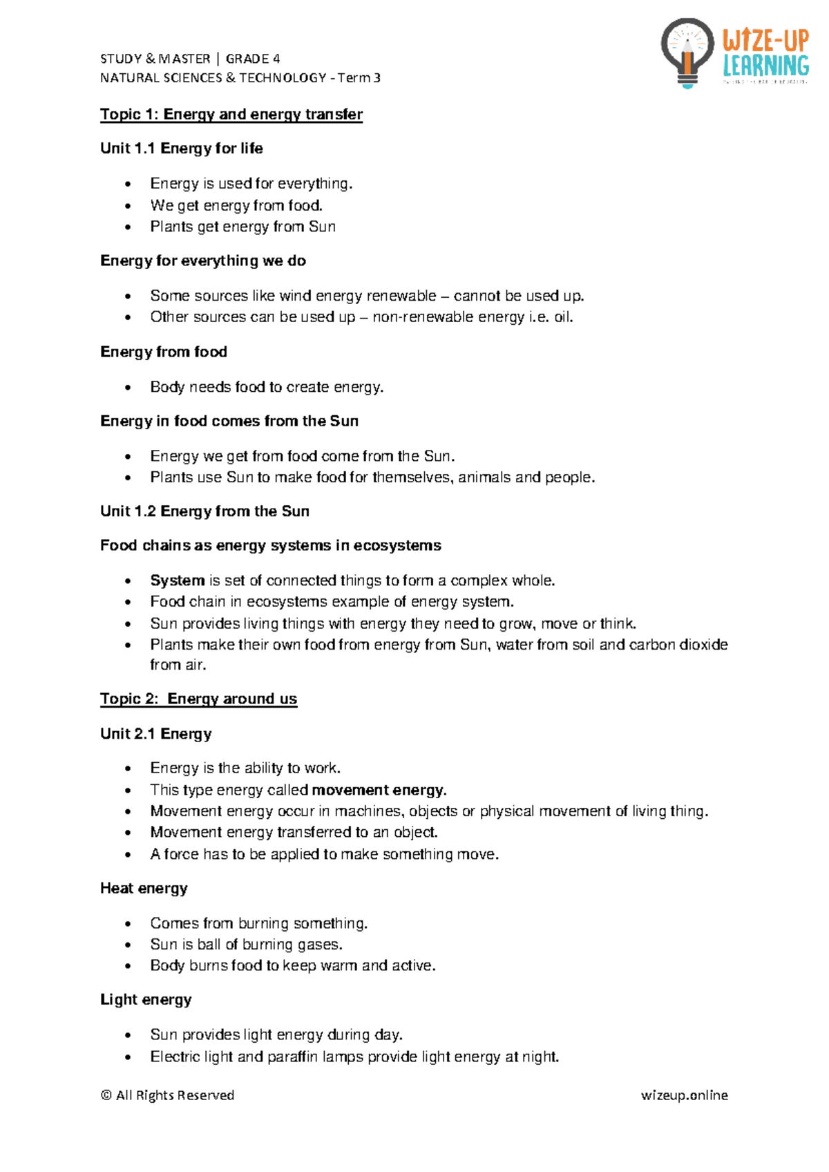 Grade 4 Study Master Natural Sciences Technology Term 3 - NATURAL ...