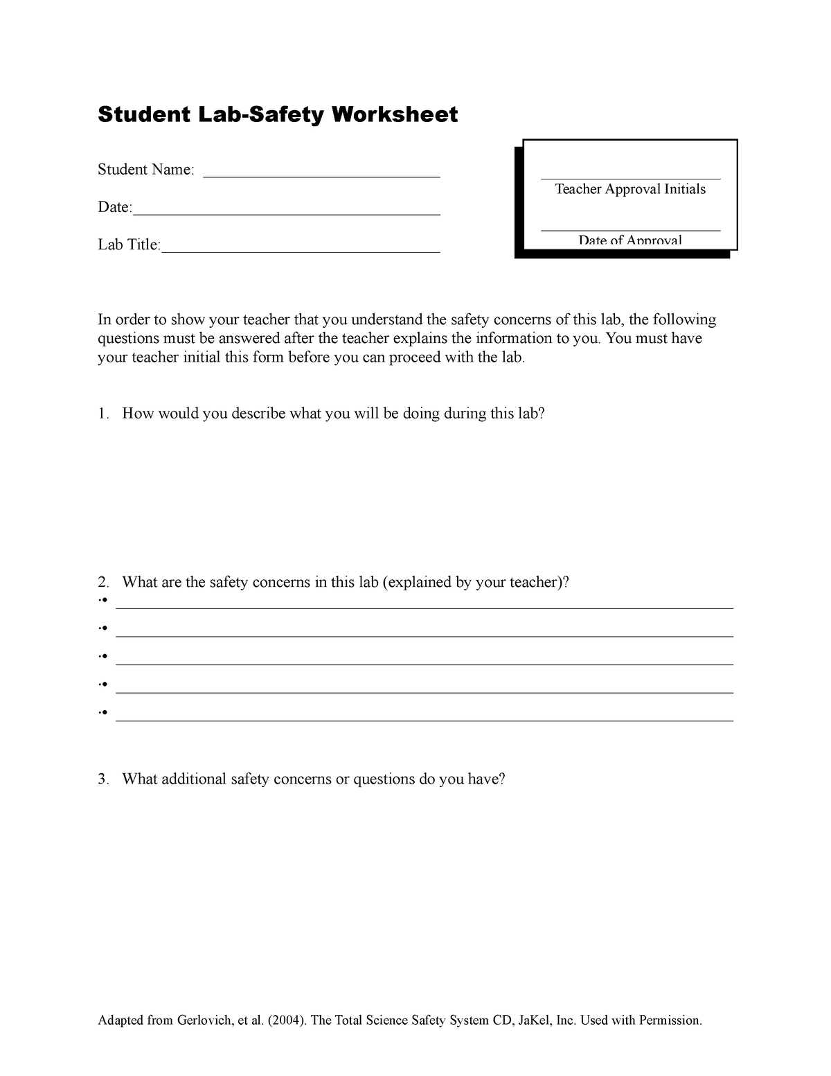 Safety Worksheet World Geography Student Lab Safety Worksheet Student Name Studocu