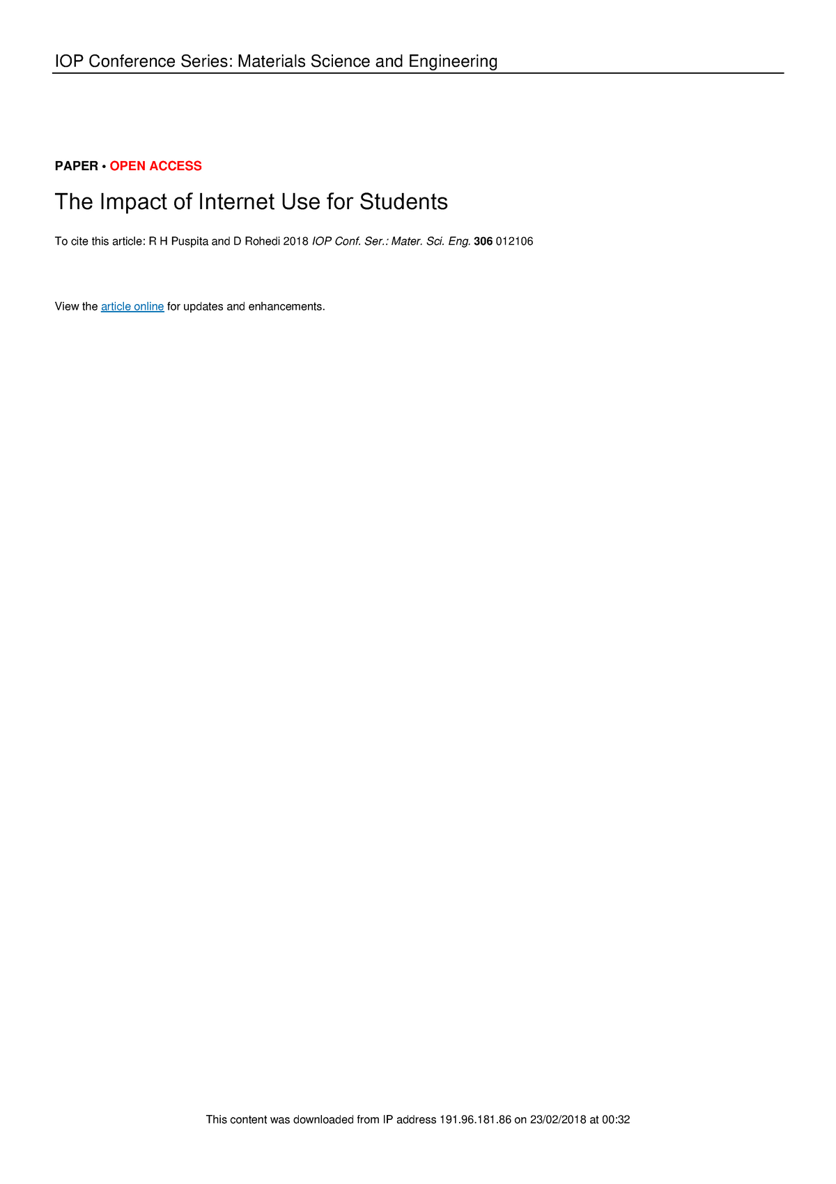 impact of internet on students